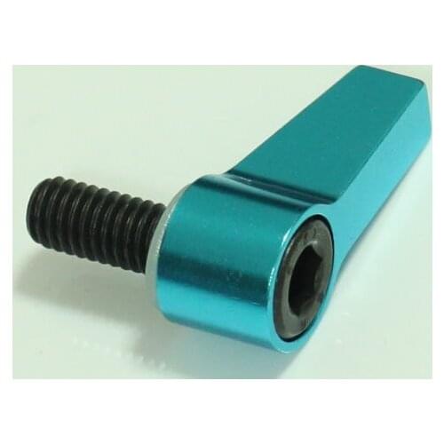 1x blue aluminum M6 Knob Thumb Screw L Shape Screw For 15mm Rod Rail Rig Clamp
