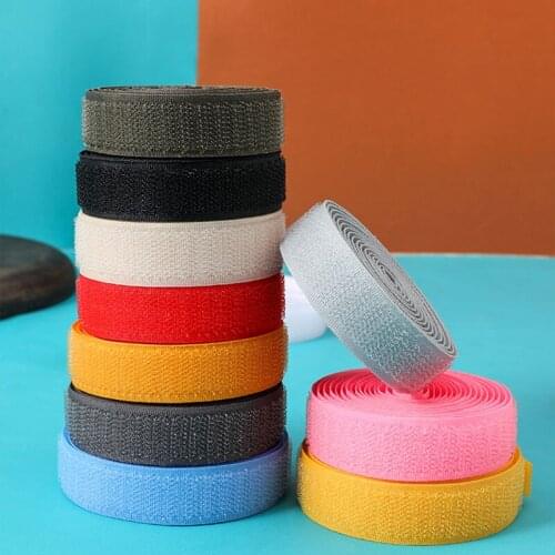 2M/Pair 20mm Colorful Fastener Tape Hook and Loop Sew on Velcros Tapes Non-Adhesive Interlocking Tape DIY Sewing Fasteners Tapes
