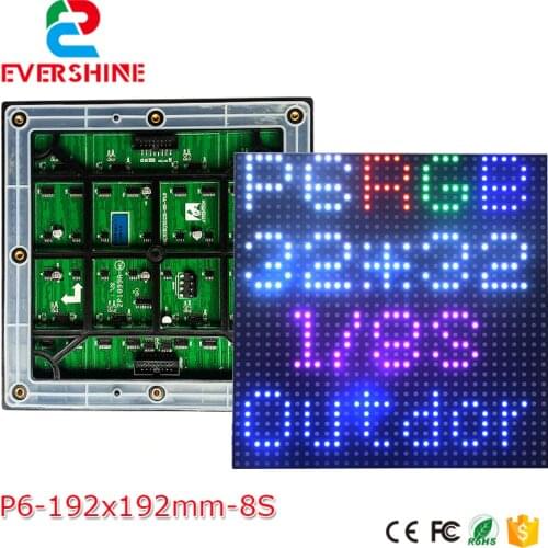 27777 Pixel Density LED Panel Modue P6 Led Display Screen High Brightness Resolution Full Color Matrix 192mmx192mm