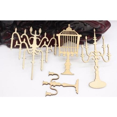 4pcs/set European Style Retro Wood Candle Holder Candlestick Wood Carving, Holiday Party Wedding Decor, DIY Craft Supplies