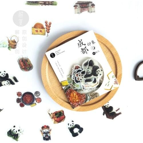 45 Pcs/Set China Chengdu Lovely Panda Mini Sticker Mobile Decorative Stickers Scrapbooking DIY Craft Stickers