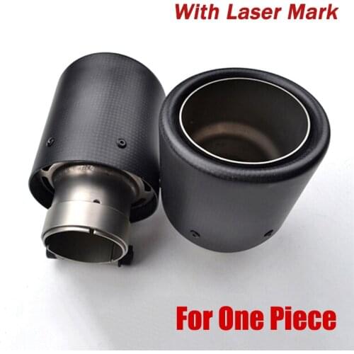 51mm Inlet Universal Exhaust Muffler Tips Matte Carbon Fiber Escape Round End Pipe For Car SUV 76mm 89mm 101mm 114mm Outlet
