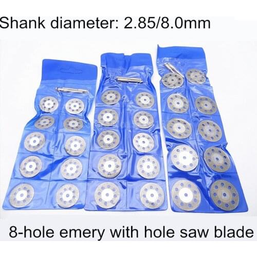 1Set 22MM 25MM 8 Hole Diamond Circular Saw Blades Cutting Wheel Discs Mandrel Rotary Tool Accessories Grinding Disc Stone