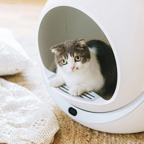 Automatic Self Cleaning Cat Litter Box Cats Sandbox Closed Toilet For Cats Pets Rotary Detachable Bedpan Smart Cat Litter Tray