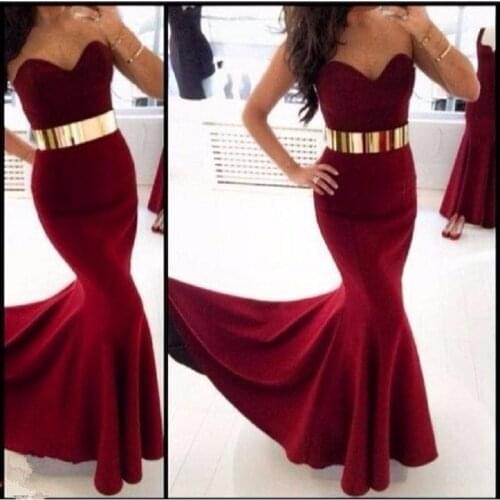 Burgundy Mermaid Prom Dresses 2021 vestido de gala Sweetheart Imported Party Dress Custom Made Special Occasion Gowns