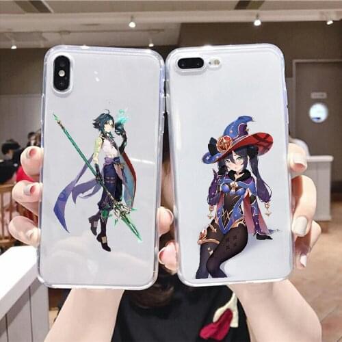 Genshin Impact Game xiao mona Phone Case For Samsung Galaxy A 3 5 7 8 10 20 21 30 40 50 51 70 71 E S 2016 2018 4G transparent