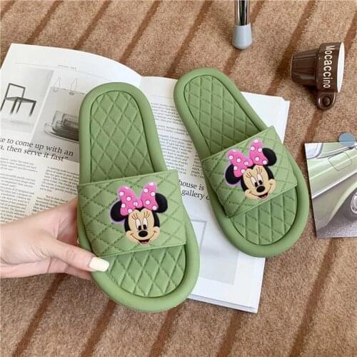 Disney Minnie children cartoon slippers summer boys and girls soft bottom cute cartoon bathroom baby sandals and slippers