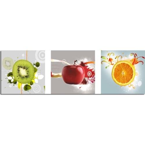Fruit triple Figure 90x30cm Full drill diamond embroidery 3d diamond cross stitch fashion diamond mosaic pictures of rhinestones