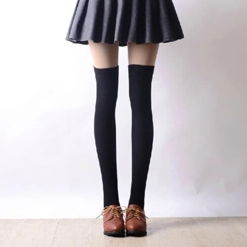 1Pair New Women Girls Over Knee Long Stripe Printed Thigh High Striped Patterned Socks 7 Colors Sweet Cute Warm Fashion HotSales