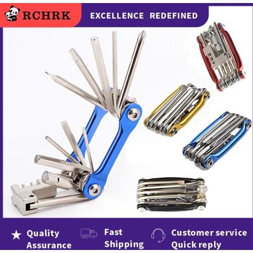 Multifunction 11 In1 Bicycle Repairing Set Bike Bike Repair Tool Kit Wrench Screwdriver Chain Hex Spoke Mountain Cycling Tools
