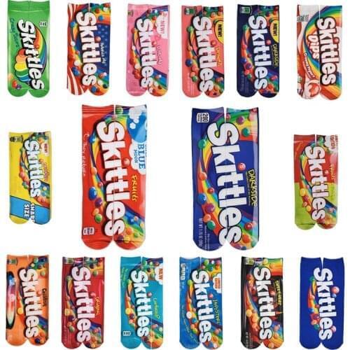 Fashion Unisex 3D Printing Mens Art Snacks Socks Spring Autumn Potato Chips Funny Long Socks Men Cotton and Cool Gifts for Men