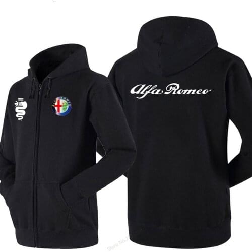 2019 Hoodies Alfa Romeo sweatshirt Tops Autumn Winter for man and woman jacket zipper Tracksuit Tops