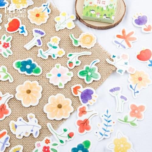 AAGU 46PCS/Lot Fresh Flower Bullet Journal Stickers Japanese/Custom/Stationery Sticker Scrapbooking Christmas/Halloween Sticker
