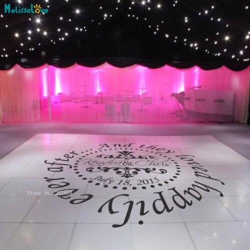 Wedding Dance Floor Decals Party Decor Witness The Beautiful Love Sticker Self-adhesive Murals New Design Murals Handmade YT5102
