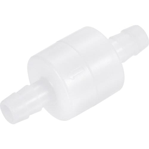 Uxcell Non Return Check Valve, 3/8 Inch Dia. One Way Inline Hose Connector for Water Tank Pump, POM Plastic White