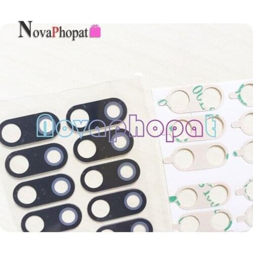 Novaphopat Black New back big rear camera glass lens for LG G5 G6 K10 Q6 V10 V20 V30 V40 camera lens with sticker +tracking