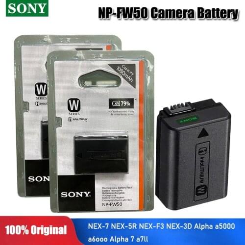 Original Sony NP-FW50 NP FW50 NPFW50 Camera battery pack NEX-7 NEX-5R NEX-F3 NEX-3D Alpha a5000 a6000 Alpha 7 a7II A7r2 a6300