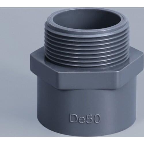 Plastic Pipe Adapter PVC Plug Hose Connector Male Thread Quick Connector For Garden Irrigation tool 20mm-75mm