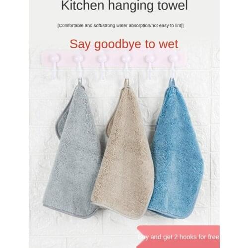 Hand towel hanging super absorbent thickened quick drying towel hand cloth household kitchen toilet cloth