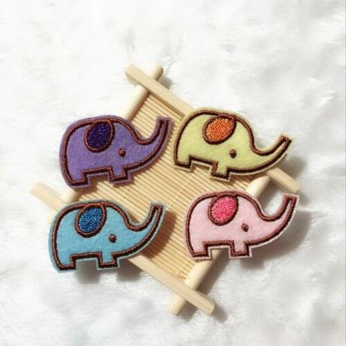 Multi Color Combine Clothes Patches Kawaii Elephant Embroidery Appliques Iron On Cartoon Animal Kid Clothing Coat Accessories