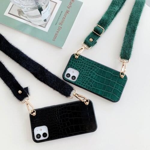 Luxury Neck Shoulder Strap Snake PU Leather Case For Xiaomi Mi 10 9t 9SE A3 Redmi Note 8 9 9s 7 Pro Max 9C 9A 9 8A 7A Pro Cover