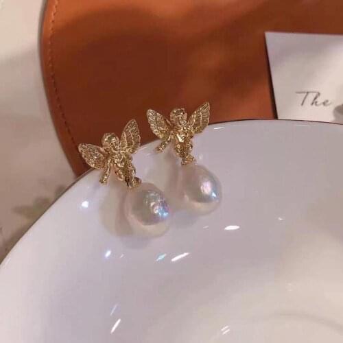 Angel 925 Sterling Silver Earrings Mountings Findings Base Mountings Jewelry Parts Accessories for Pearls Beads Jade Crystal