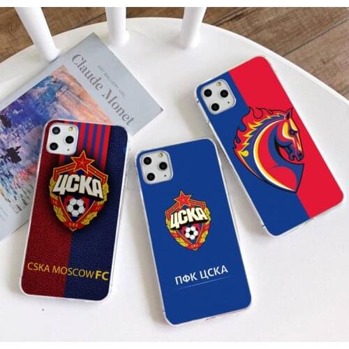 Russian Football Cska Moscow Phone Case For iphone 12 11 Pro Max Mini XS Max 8 7 6 6S Plus X 5S SE 2020 XR Silicone Soft cover