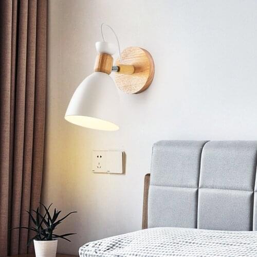 Bedside lamp Nordic bedroom modern minimalist background wall creative LED lamp living room creative prop wall lamp