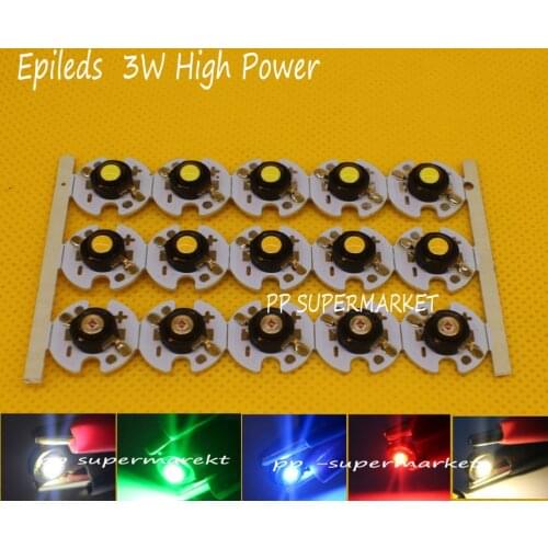 Epistar 3W High Power Red/Green/Blue/Warm white/White LED with16mm Black bracket