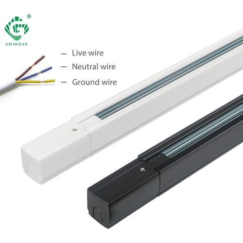 Track Lighting Track Rail 1m 3 Phase 4 Wire Circuit light raill Global System led track spotlight rail 10pcs/lot