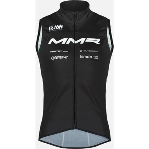 WINDSTOPPER WINDPROOF 2021 MMR FACTORY RACING TEAM BLACK ONLY CYCLING GILET SLEEVLESS VEST JERSEY WEAR ROPA CICLISMO