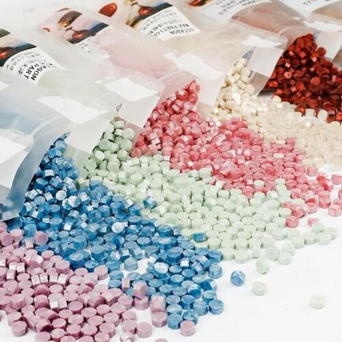 100 PCs Seal Stamp Wax Literary Invitation Wedding Birthday Invitation Seal Wax Beads Retro Envelope Sealing Wax Decoration