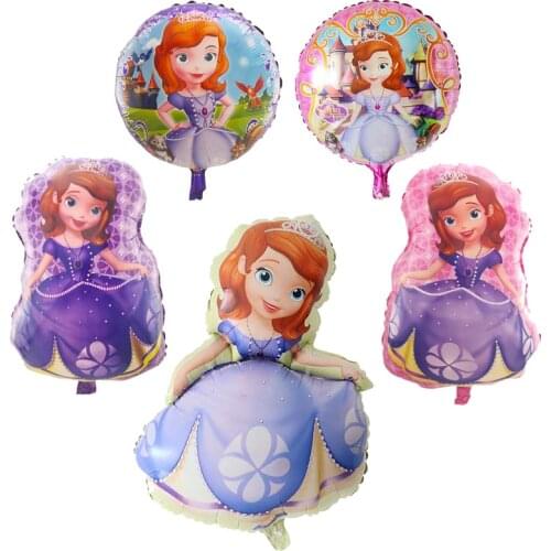 1Pc Large Cartoon Princess Sofia Foil Balloons Birthday Party Wedding Decoration Helium Balloon Sophia girl Happy Birthday Gift