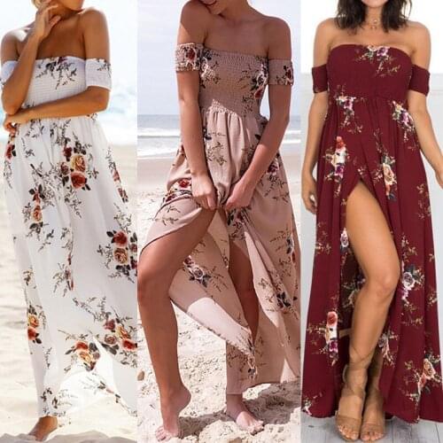 2021 New Hot Sale European And American Wrapped Chest Printed Sexy Dress Seaside Holiday Beach Long Skirt Ukraine Vestido Oodji