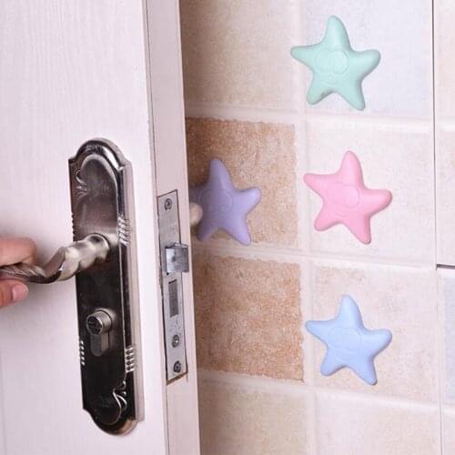 4pieces/lot Rubber Mute Wall Pad Anti-collision Crash Pad Doorknob Lock Protective Pad Crash Pads Door Buffer Door Knob Mats