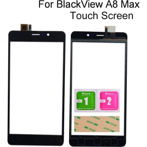 5.5" Touch Screen For BlackView A8 Max Touch Screen Digitizer Panel Front Glass Sensor TouchScreen Tools Adhesive Wipes