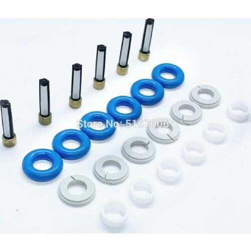 6Sets GDI Fuel Injector Repair Kits For 2008-2010 Volkswagen Audi A3 A4 A5 A6 2.0L 06H906036G 0261500076 06H906036P(AY-RKG904)