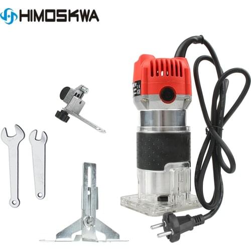 800W 30000rpm Woodworking Electric Trimmer Wood Milling Engraving Slotting Trimming Machine Hand Carving Machine Wood Router
