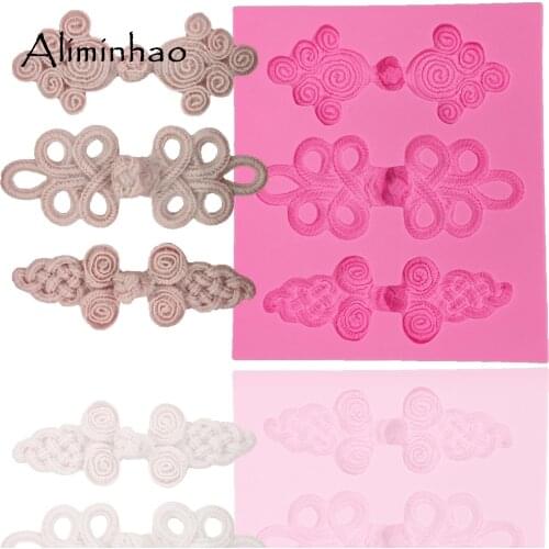 B1292 3 holes Flower button DIY fondant silicone mold cake decorating tools chocolate gumpaste mould Cupcake dessert bakeware