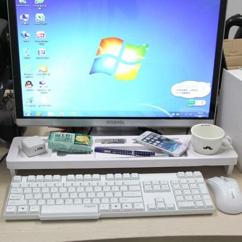 White Keyboard holder organizer Office Desktop Organizer Phone Keyboard Storage Holder pen brand holder cup shelf