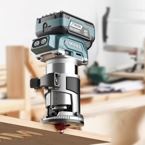 Brushless Lithium Battery Trimming Machine Rechargeable Multifunctional Woodworking Engraving Machine Board Slotting Tool