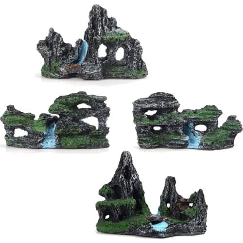 Aquarium Decoration Crafts Gifts Resin Rockery Aquarium Landscape Simulation Rockery SR05