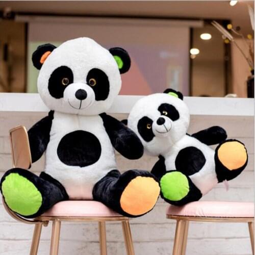 BOLAFINIA children plush toys Colored panda sitting style kids baby Christmas birthday gift stuffed toy