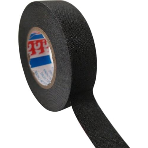 15m Electrical Insulation Tape Heat-resistant Flame Retardant Black Rubber Tape For Car Cable Harness Wiring Loom Protection
