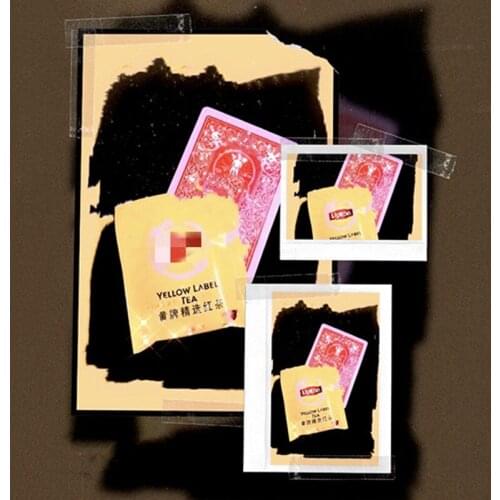 Card to Tea Bag Card Magic Tricks Gimmick Close up Magic Props Illusions Magician Prophecy Magia Mentalism Stage Magie Funny
