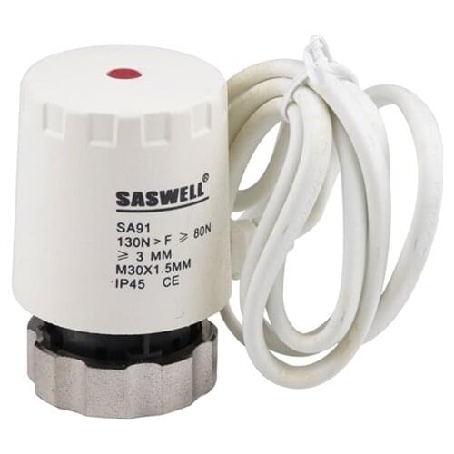 SA91 water heaing electro thermal actuator with electrical on/off-controls,electro-thermal actuator for floor heating 220V
