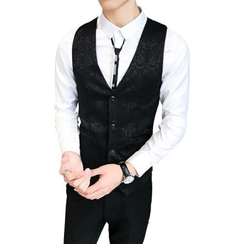 Suit vest mens trend personality versatile thin section casual handsome Slim Korean version of the suit vest mens vest