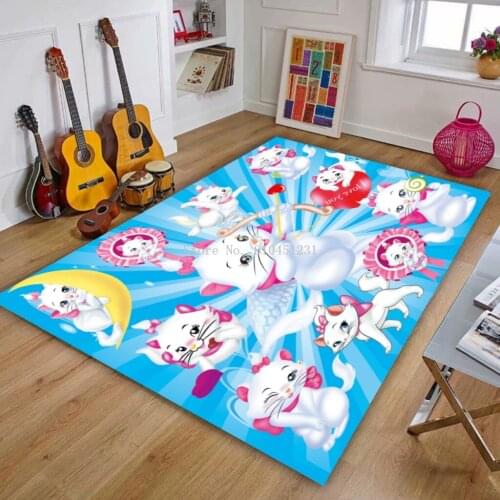 Disney Marie Cat Print Rugs For Kids Children Bedroom Home Living Room Carpet Floor Mat Large Modern Cute Rectangle Mats 120x160