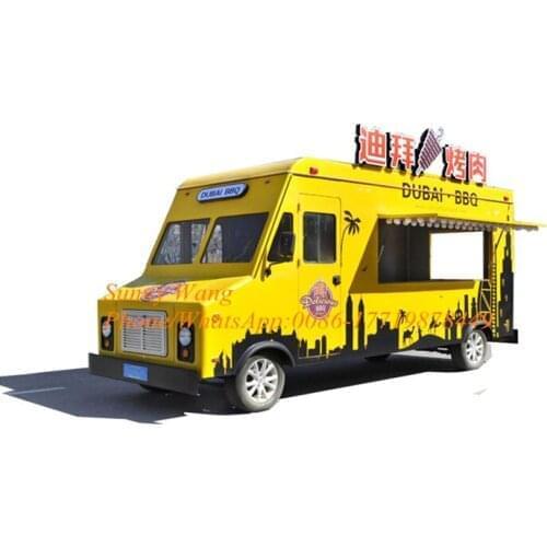 Mobile electric food truck for sale / kiosk with fruit juice & donut & coffee & crepe / vending booth