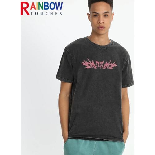 Rainbowtouches 2021 New Short-Sleeve T-Shirt Unisex High Street Loose Casual T-shirts Punk Hip Hop Fashion Superior Quality